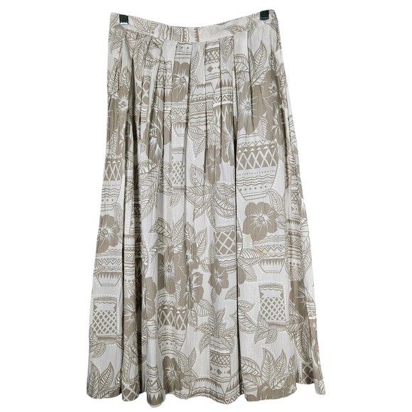 Alfred Dunner Skirt Women's 8 Oatmeal Geometric AOP Peasant Fairy‎ Boho Festival - Picture 1 of 10